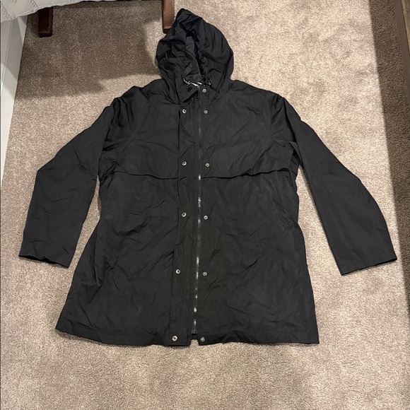 Women’s Black Hooded Rain Jacket - Picture 1 of 1